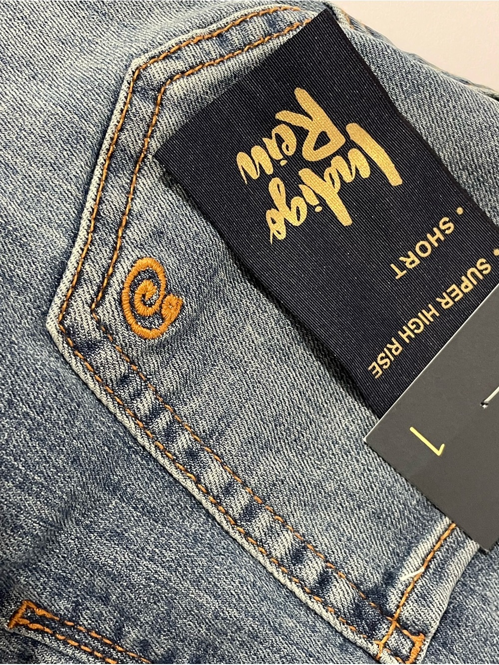 Indigo Rein Mid- Rise Distressed Blue Denim Shorts - Picture 9 of 12